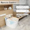 Smart Toilet,Heated Seat,Dryer, Ambient Light,User Memory Mode1.32GPF Flush Power,LED Display,Side Control Knob &Wireless Remote 2