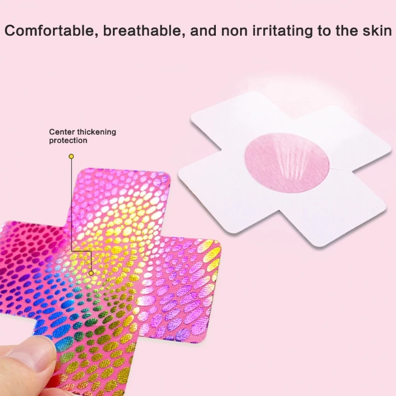 Glitters Pasties Nipple Covers For Women Disposable Sticky Breast
