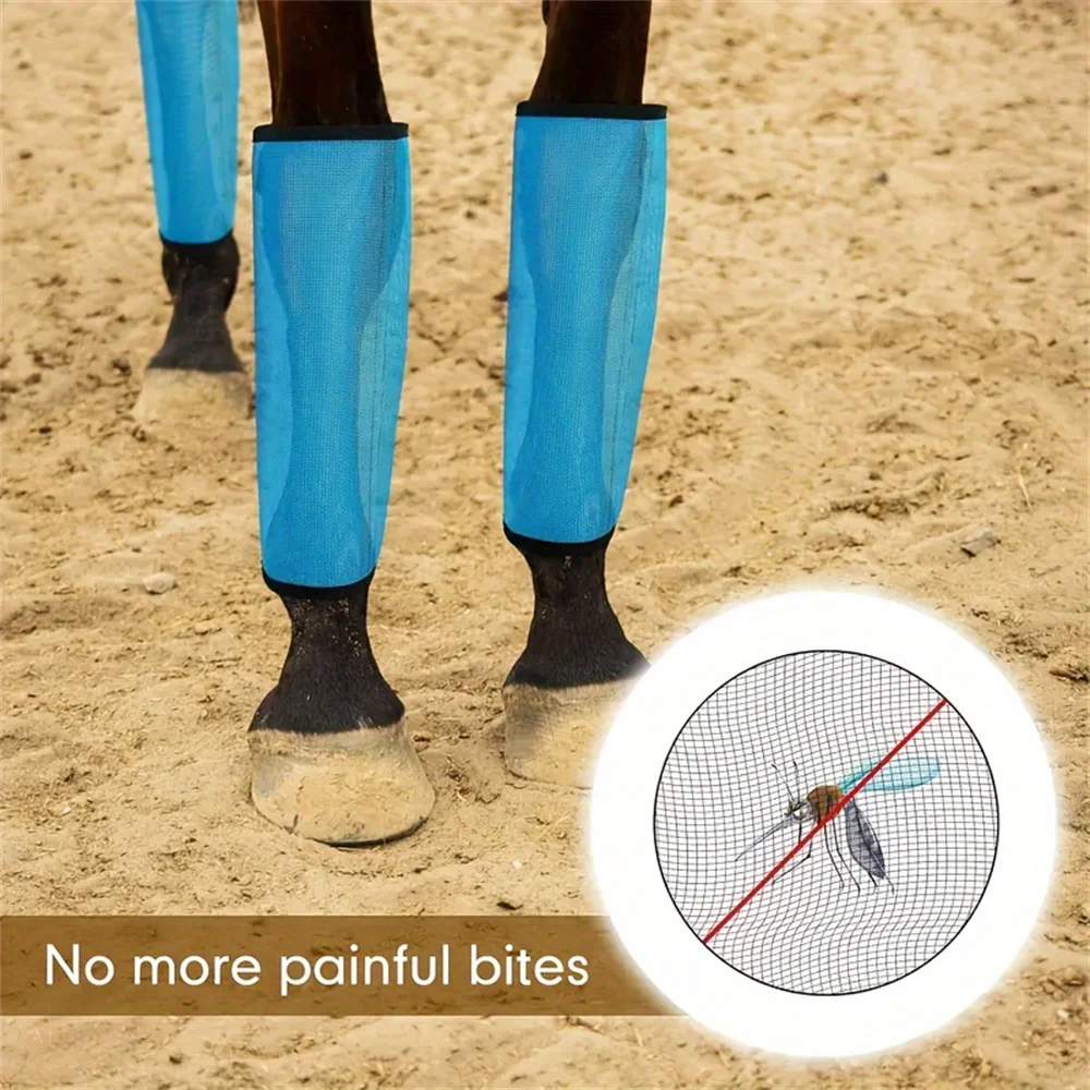 Fly Boots for Horses Set of 4, Breathable Plastic Mesh Design, Horse Supplies for Reduce Stomping, Hoof Damage & Leg Fatigue 3