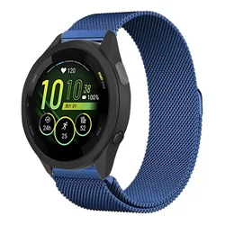 Elegant Milanese Mesh Metal Bracelet Wristband - 20mm/22mm Strap - 22mm Watch Band (Blue)