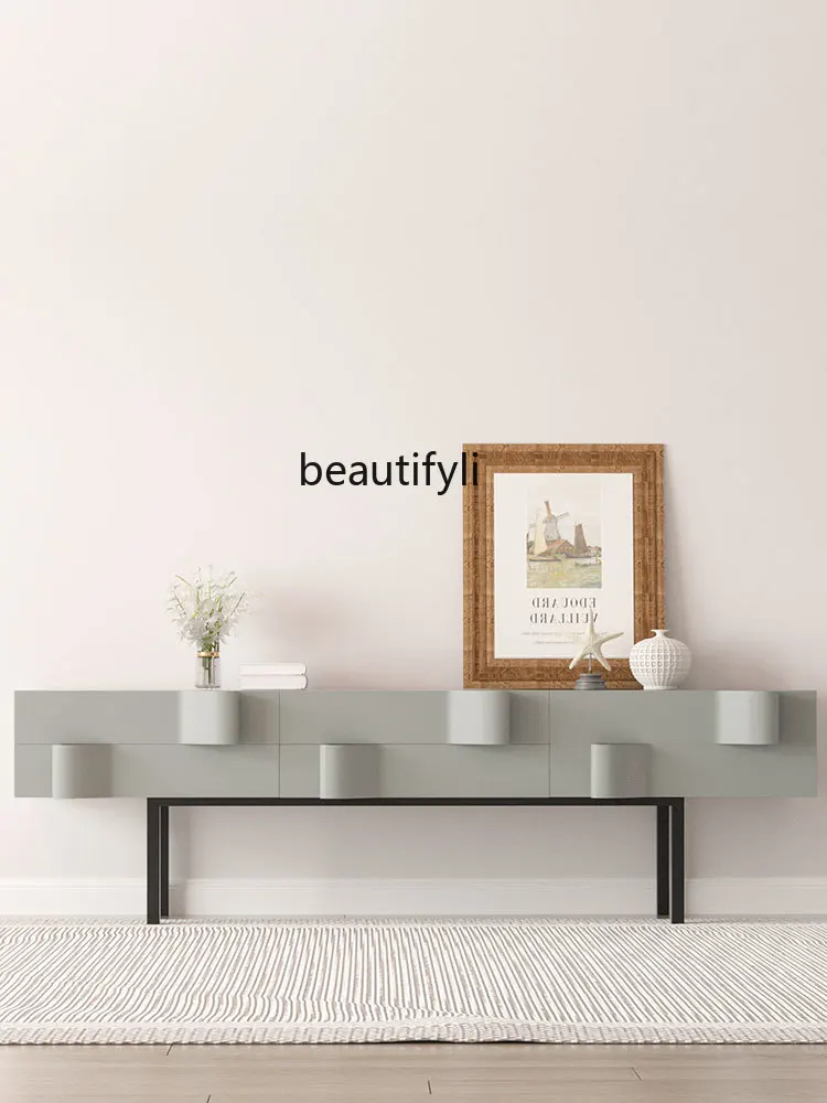 

European-Style Retro Entrance Corridor Entrance Cabinet Modern Minimalist Dining Side Locker Light Luxury TV Cabinet