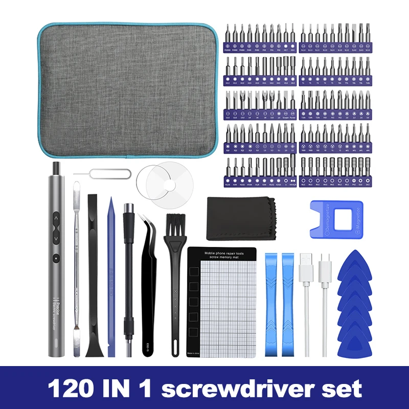 Precision Electric Screwdriver Rechargeable Screwdriver Kit Screw Driver Bit Set Mini Screwdriver Set for Repair Xiaomi Mobile