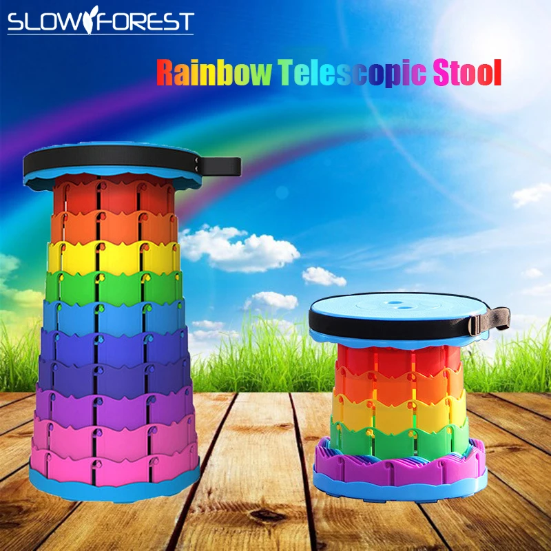 The Latest Telescopic Stool Outdoor Portable Stool Folding Chair Collapsible Chair Small Lightweight Convenient Fishing Chair