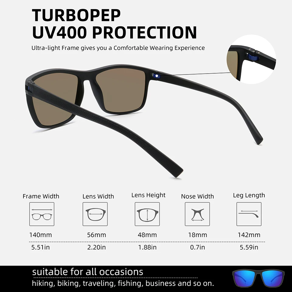 Occhiali Da Sole Polarizzati Uomo - Protezione UV400 Per Pesca, Golf E Sport Outdoor | Leggeri E Regolabili - Foto 8