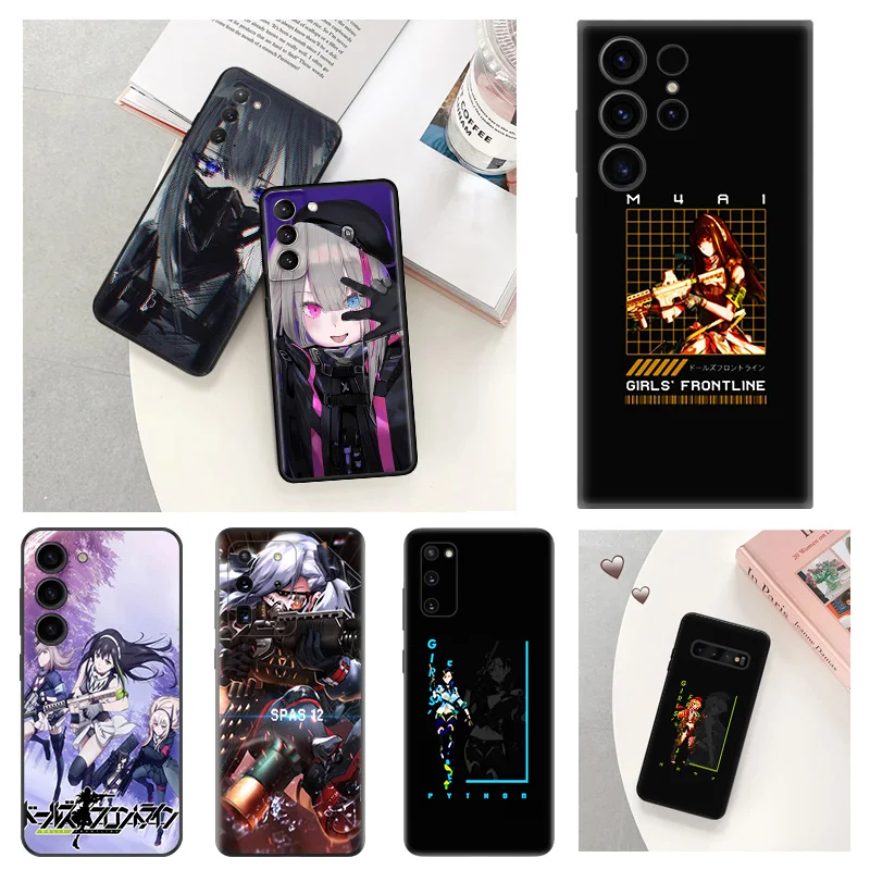 Custodia In Silicone Nero Per Samsung S24 Note20 Ultra S22 S21 Plus S23 S10 E Girls Frontline Galaxy S20 Fe Cover