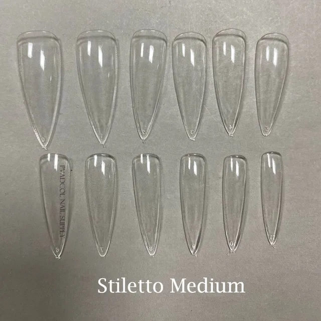 XXL Clear Square Full Cover Press On False Nail Tips Extra Long Nails Straight Shape False Tips UV Gel Manicure Tool Fake Finger Stiletto Medium 240