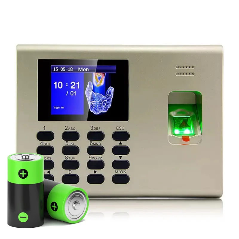 K40 USB TCP/IP RFID Card Fingerprint Recognition Time Attendance Machine Time Clcok Time Recorder Built In Battery Linux System