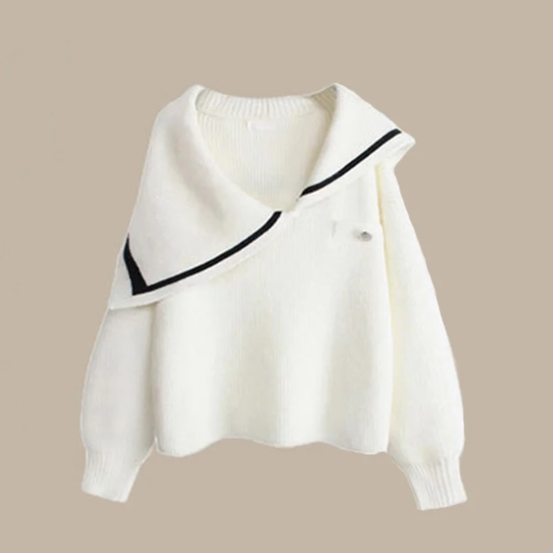 Autumn and Winter Set Women\'s 2023 New Style Wear Loose Sweater to Show Slim Versatile Dress Two Piece Setwinter clothes women