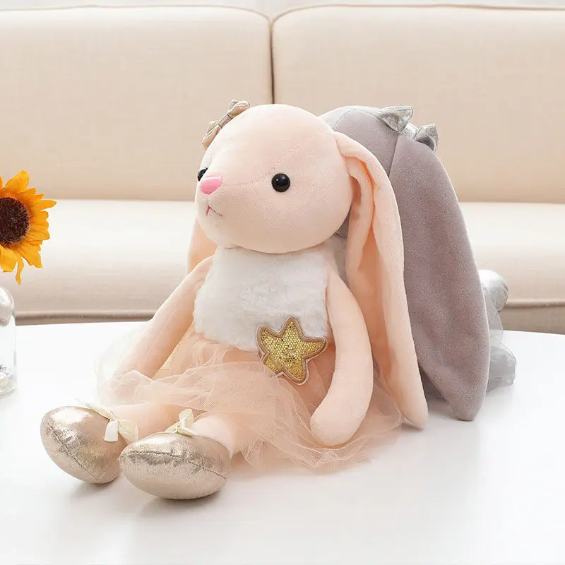 Ballet Stuffed Rabbit Baby Plush Toys Children Long Ears Bunny Plush Ballerina Doll Appease Stuffed Toys For Girl Birthday Gifts