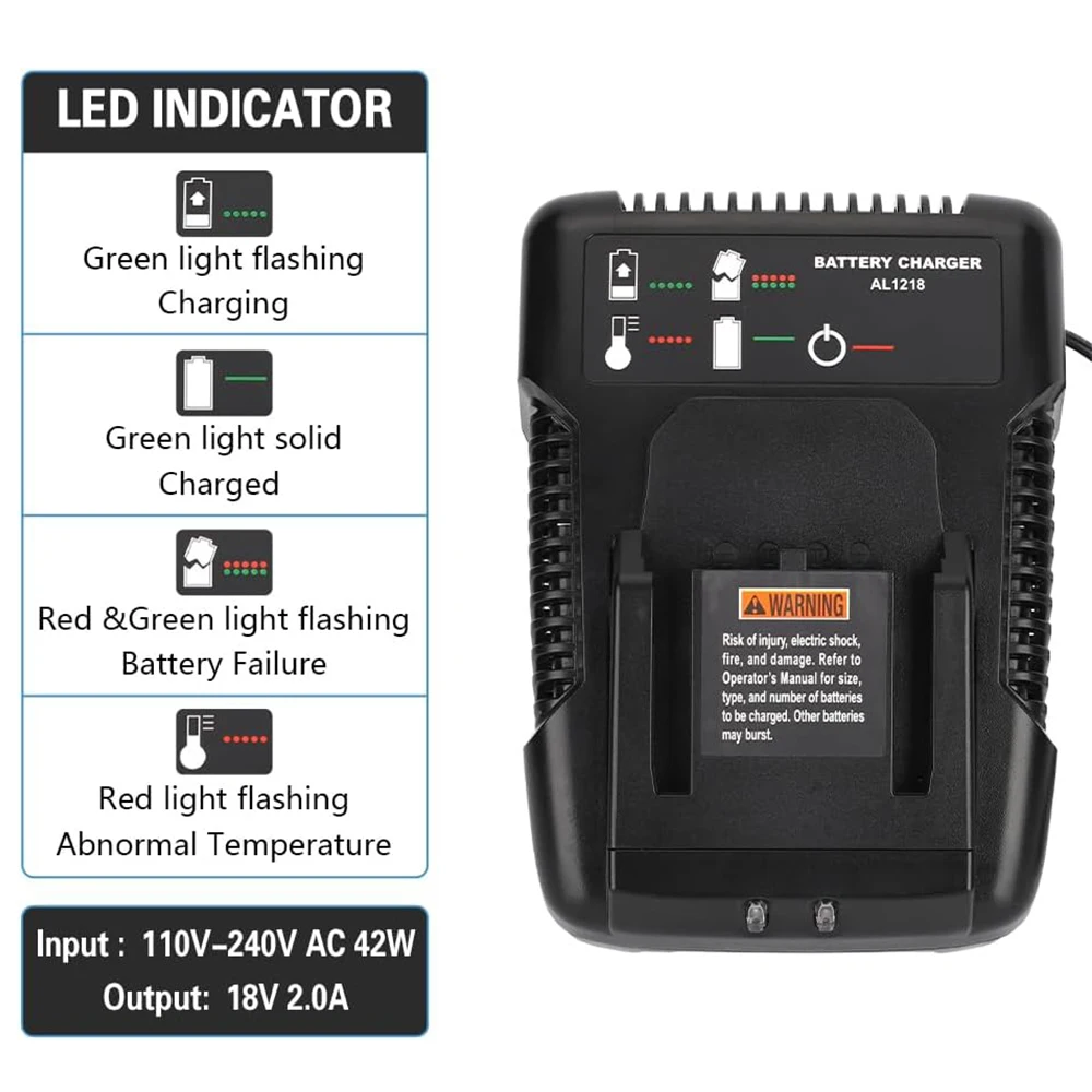 High-Quality 18V Lithium Battery Fast Charger, 2A