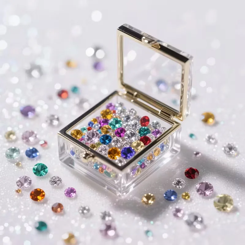 1500 Stück 4–6 mm Diamanten Kristalle Acryl Edelsteine Hochzeit Tisch verstreute Edelsteine Weihnachtsfeier Dekorationen Schmuckherstellung DIY – Detail 3
