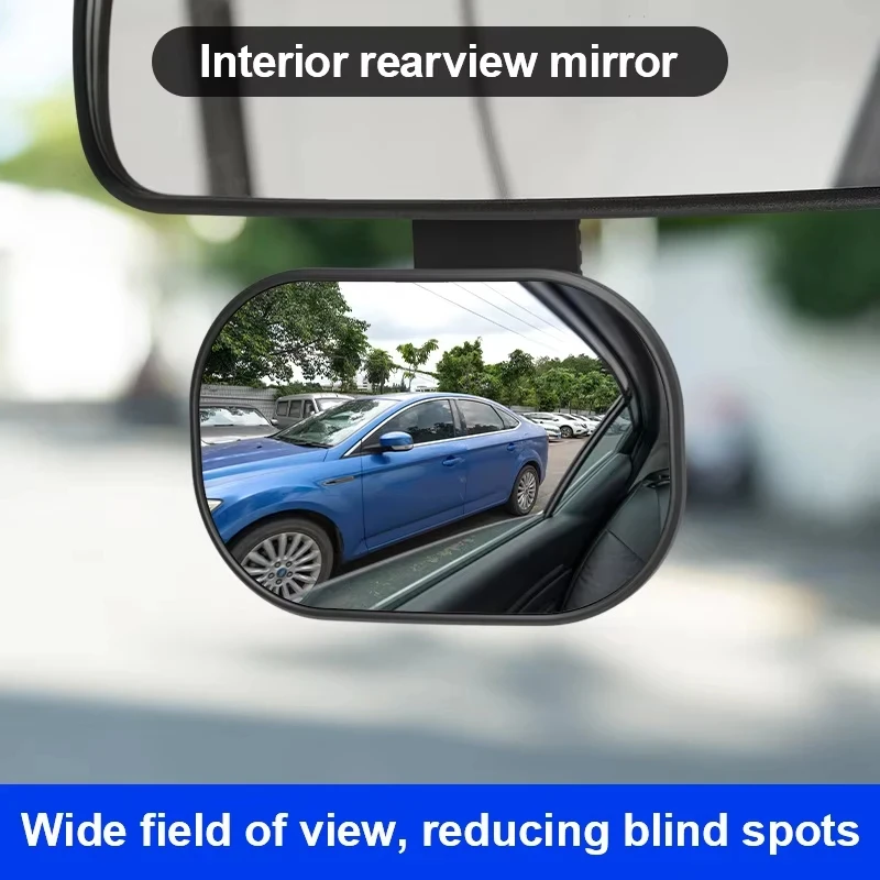 Enhanced Rearview Mirror with Wide-Angle View and 360-Degree Rotation for Improved Safety and Clear Reflection