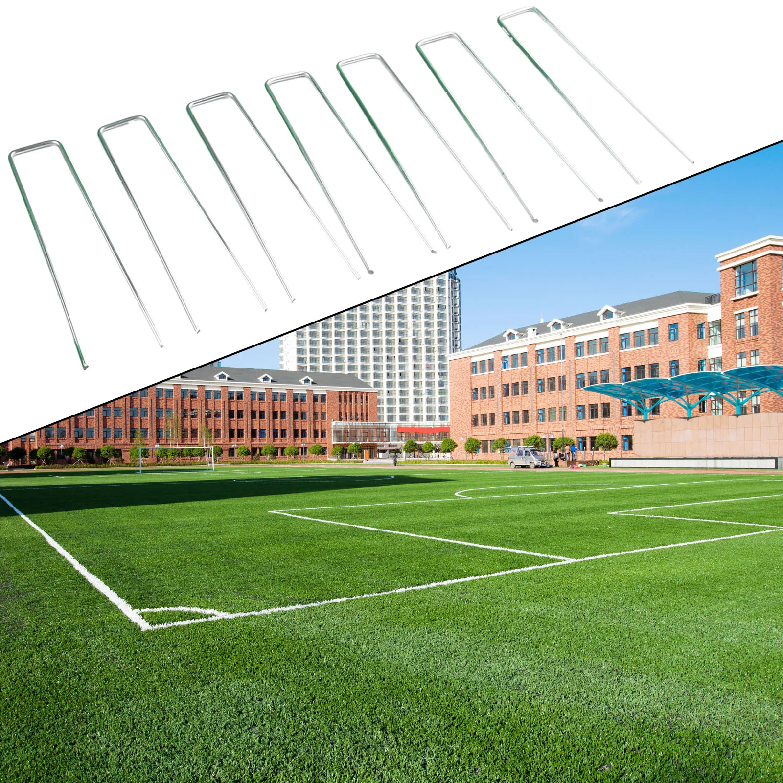 

20PCS Artificial Grass Turf Pins U-Shape Fastening Lawn Tent Pegs Staple Multi-purpose Garden Pins Gardening Supply