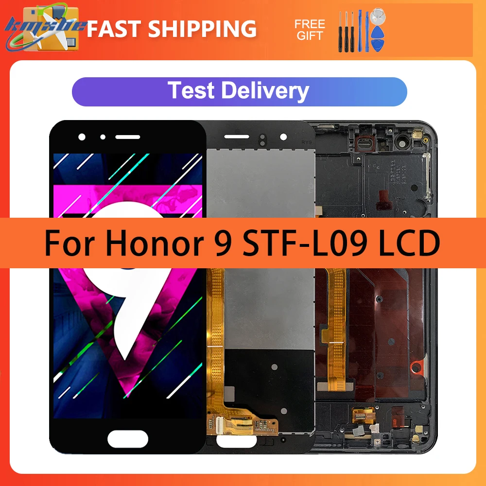 5.15 LCD For Honor 9 Display Touch Screen Digitizer Assembly Replacement For STF-AL00 STF-AL10 STF-TL10 STF-L09 STF-L09S LCD