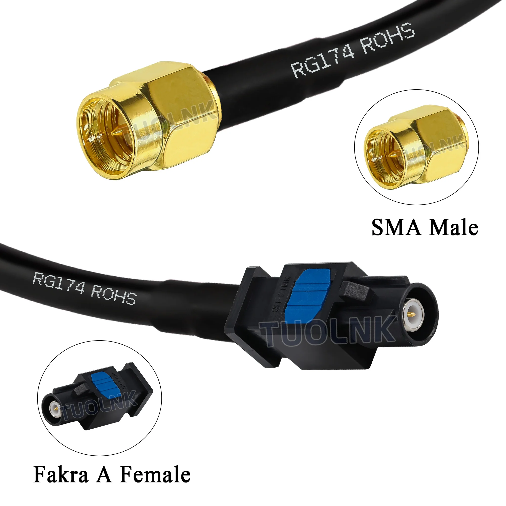 SMA    ̺, Fakra A, B, C, D, E, F, G, H, I, K, Z  Ŀ, RG174 ڵ  ׳  ڵ