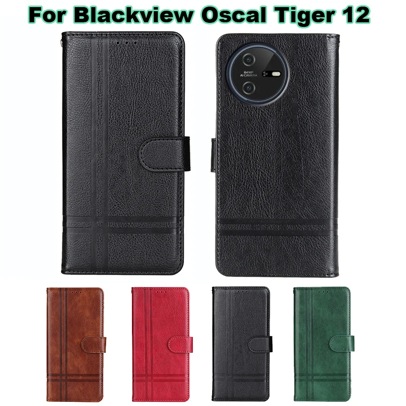Cover A Libro Portafoglio Rossa Per Blackview Oscal C30 / 30 Pro | Pelle PU Con Supporto E Slot Carte