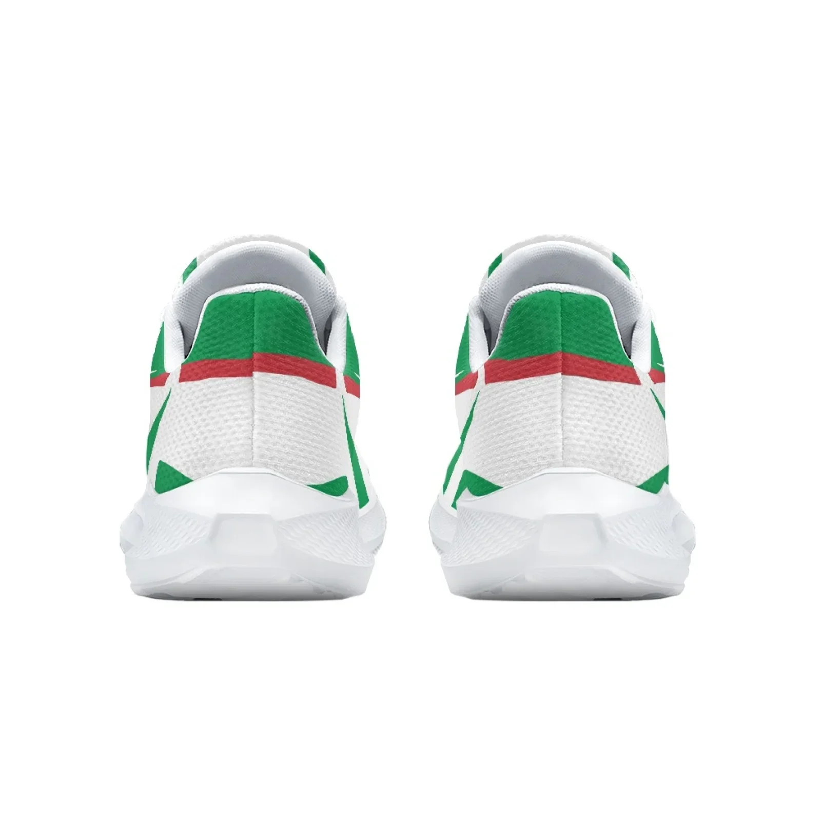 Green White Women's Sneakers Italy Flag Design Brand Summer Sneakers Lightweight Lace Up Casual Walking Shoes Flats