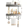 No Hole Shower Room Hanging Basket Door After The Multi-layer Shelf In The Bathroom Hanger Glass Door Partition Shampoo Holder 5