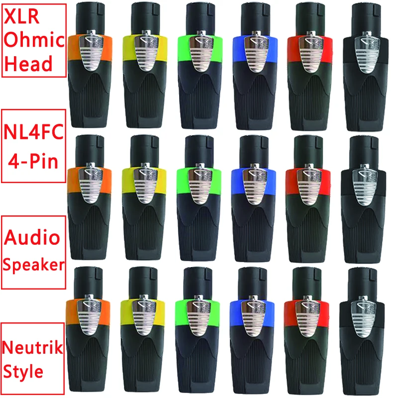 ขั้วต่อสายลำโพงแบบ Neutrik 4 ขา 4/10/20 ชิ้น แบบล็อคเกลียว สำหรับสายแอมพลิฟายเออร์ ระบบเสียง PA เสียงระดับมืออาชีพ NL4FC 1