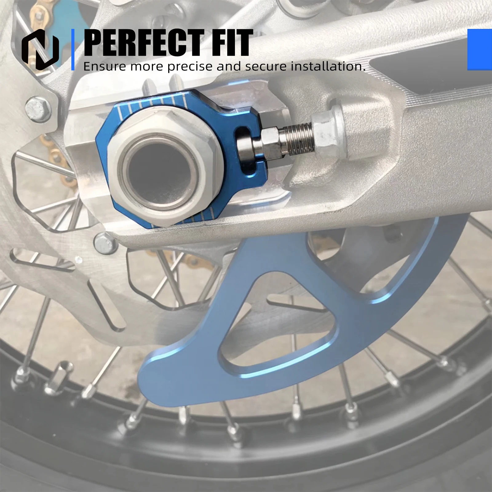 Für KTM EXC 300 2000-2023 EXCF 350 EXC 450 XCW 300 XCF-W 20mm Hinterachsblöcke Kettenspanner SX 125 SXF 250 SXF 450 2000-2012 – Detail 10