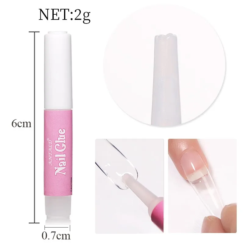 50/40/30/20/10PCS Nail Glue Fast-Dry Acrylic False Nail Tips Professional 3D Nail Rhinestone Decoration Nail Super Adhesive Tool 4