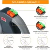 Enhanced Edition Double Dog Retractable Leash Auto-Untangles Reflective Waterproof Leash Supports Up To 50lb Dog Running Leash 4