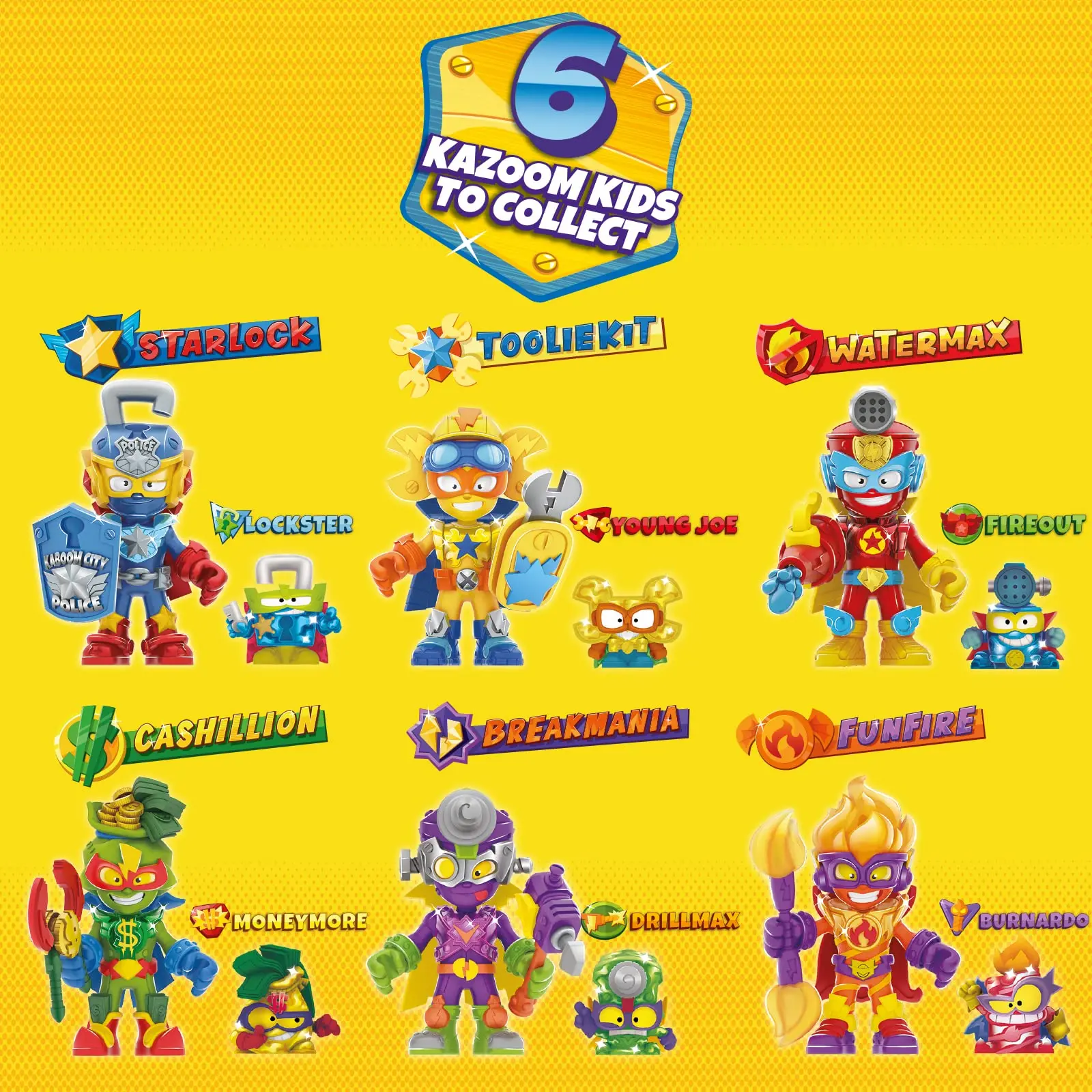 Le Più Nuove Superthings Big Super Zings Ultra Rare Series 6 Kazoom Kids Rescue Force Series Action Figures Toy