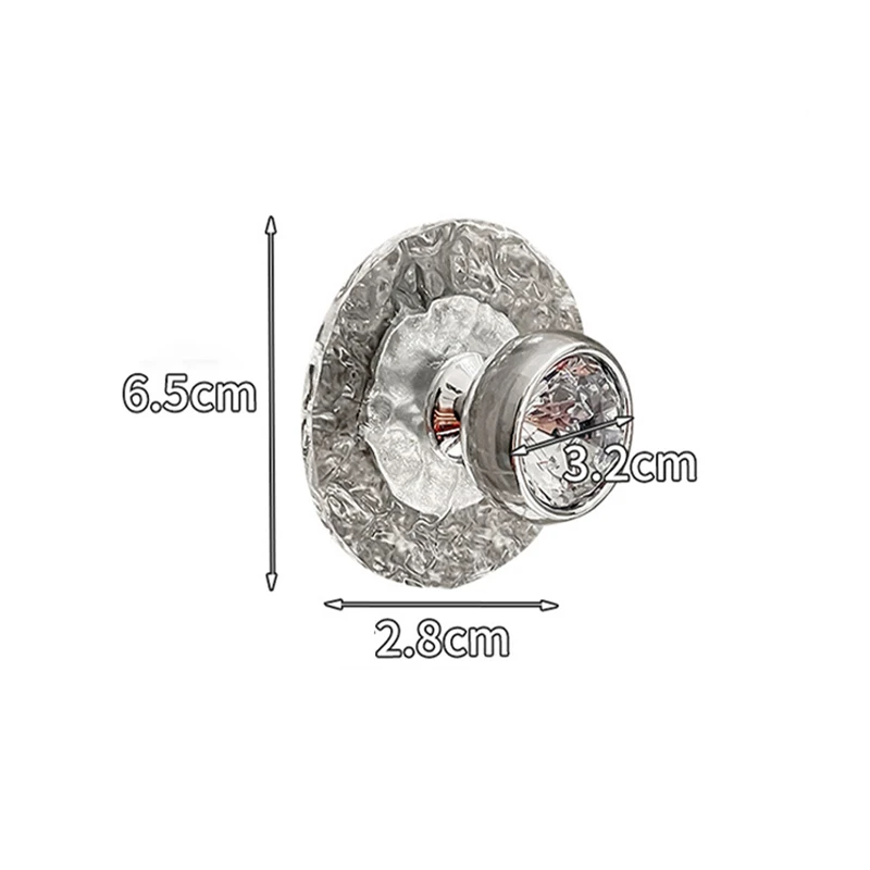 Description Picture 2 of itemAcrylic Bathroom Crystal Transparent Hook Wall Clothes Hanger Door Handle Towel Key Jewelry Storage Hook Kitchen Accessories
