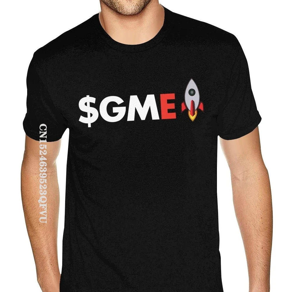 Cool Shirt Designs Gamestop Stock $ Gme To The Moon Tee For Men Custom England Style T-Shirt Uomo Premium Cotton Print T-Shirt