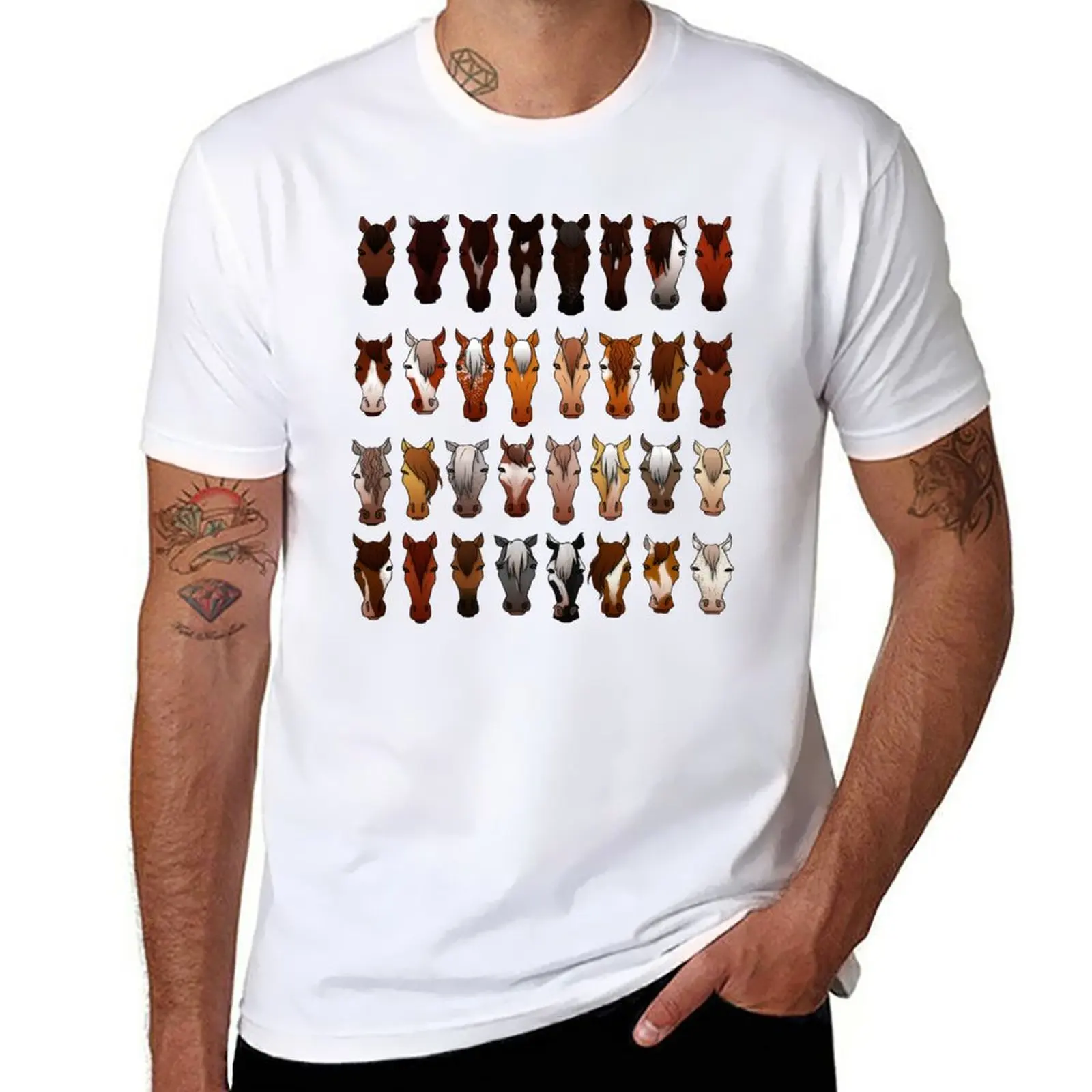 New Horses T-Shirt graphic t shirt quick-drying t-shirt plus size tops clothes for men