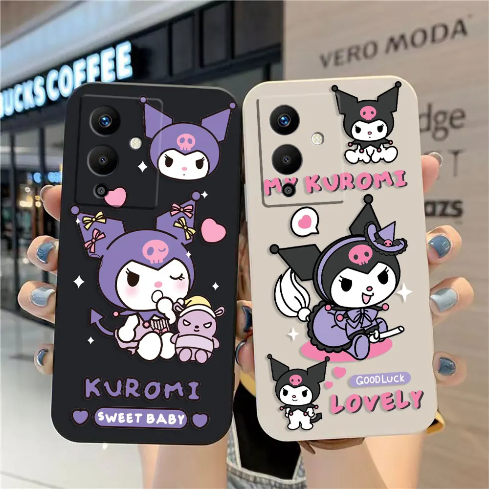 

Phone Case For Infinix SPARK NOTE 10 11 12 G96 8 SMART 5 6 7 POVA 3 4 PRO Case Cover Funda Cqoue Shell Capa Cartoon kuromi Cat