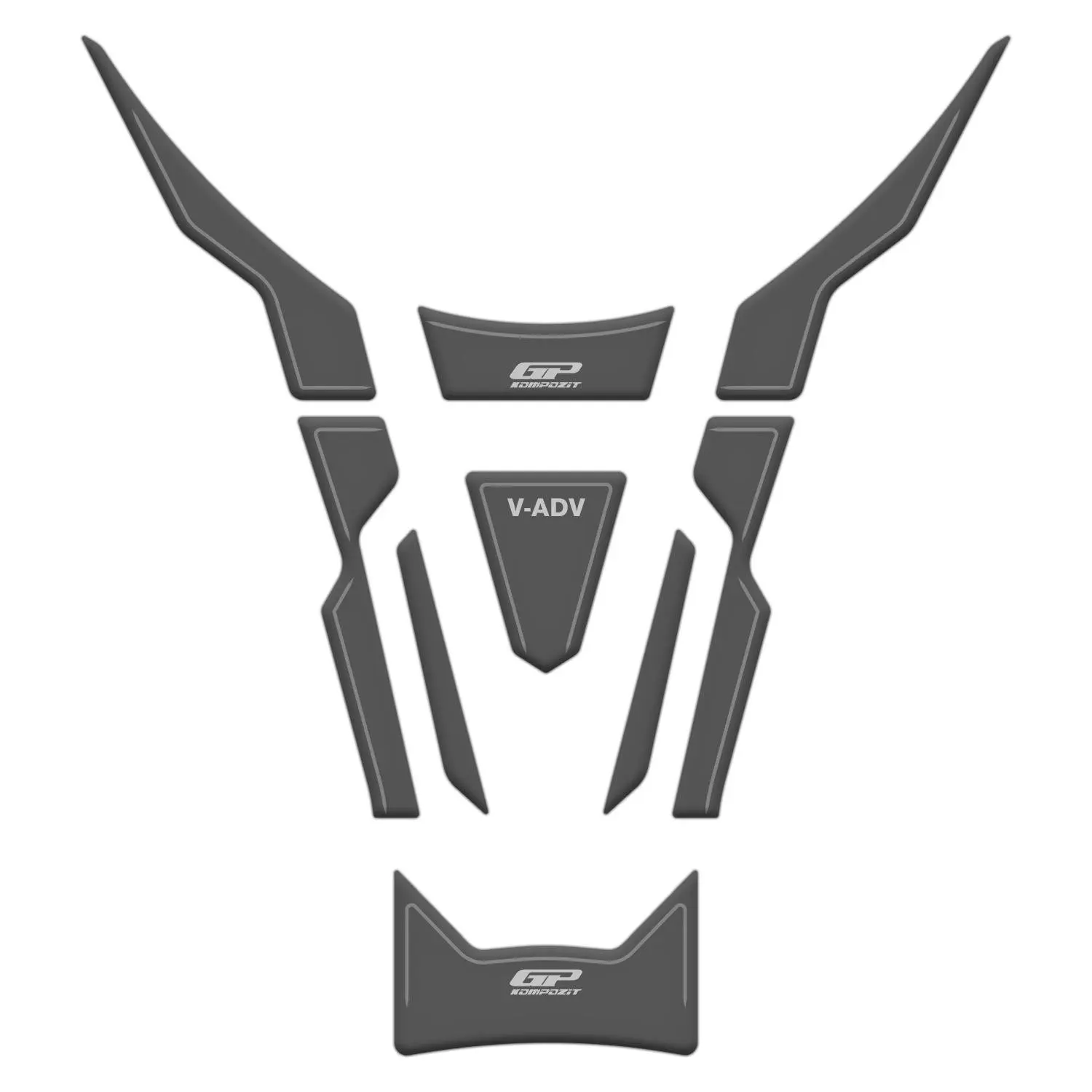 

GP Kompozit For Freccia 150 2022 Compatible Tank Pad Gray Sticker Motorcycle Accessory