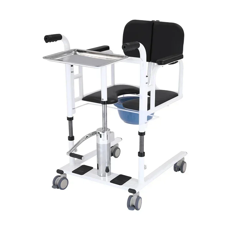 Commode Chair Toilet Stair Lift Chair Hydraulic Patient Transfer With Commode For Disabled Multifunctional Shift