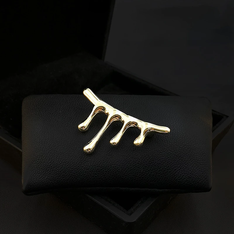 Irregular Water Drop Lava Brooch New Trendy High-End Women's Exquisite Neckline Suit Pin Ornament Accessories Jewelry Pins Gifts