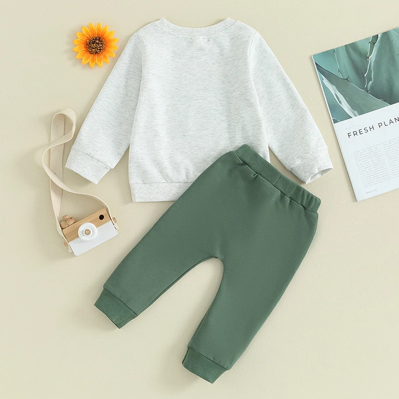 Lioraitiin Baby Boys Sweatshirt and Sweatpants Set