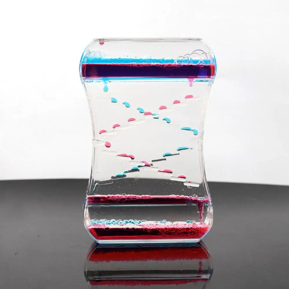 Hourglass Clock Timer Liquid Motion Bubble Drip Oil Kids Toy Home Decor Gift hot 6