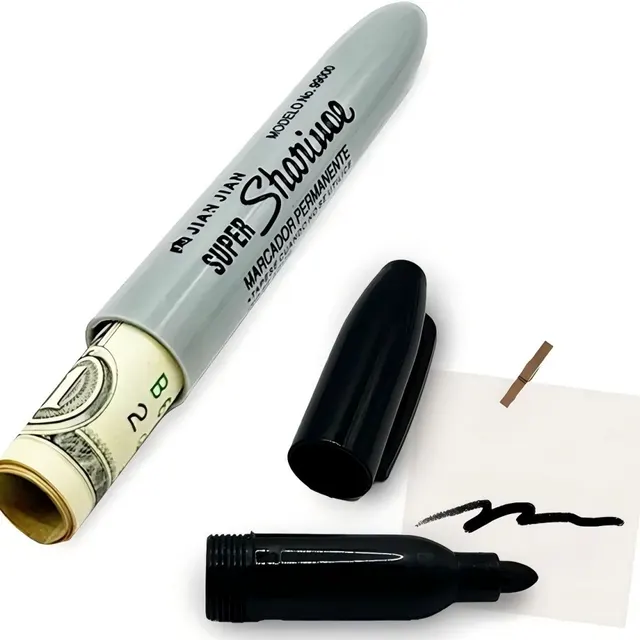 Creative Fake Black Marker Pen with Hidden Compartment – Discreet Safe for Money, Jewelry/Small Valuables 4