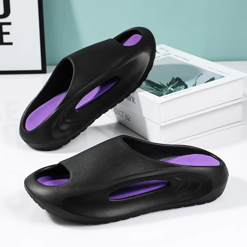 

Men Slides Women Slippers Summer Beach Slipper Outdoor Men's Sandals Thick Sole Eva Slipper Breathable Anti-skid Bathroom Shoes