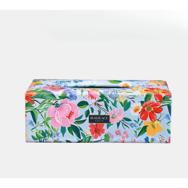 Creative Circular Leather Roll Paper Tube Restaurant Desktop Tissue Bucket Bathroom Tissue Storage Box 6