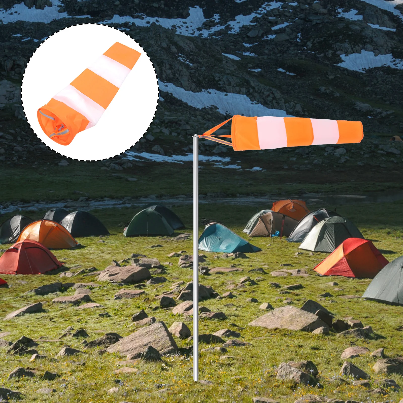 

Outdoor Windsock Reflective Belt Monitoring Toy Round The Clock All Weather Nylon Waterproof Indicator