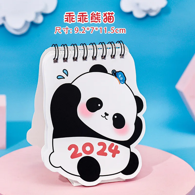 2023-2024 Cute Desk Calendar Mini Panda Desk Calendar Student