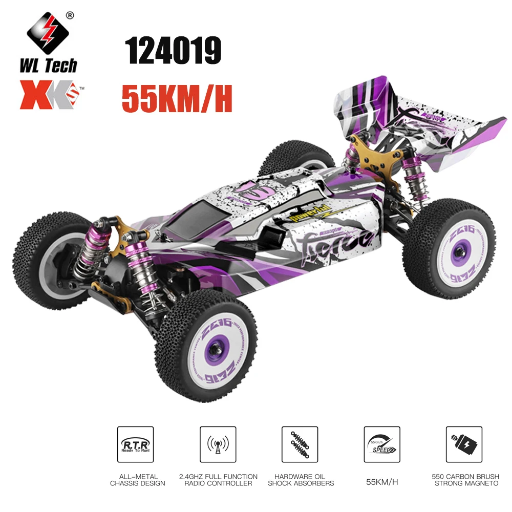 WLtoys 124017 브러시리스 4WD 전기 고속 드리프트 원격 제어 완구, 75 KM/H 124019 55 KM/H 124008 60 KM/H 2.4G RC 자동차, 3000mAh