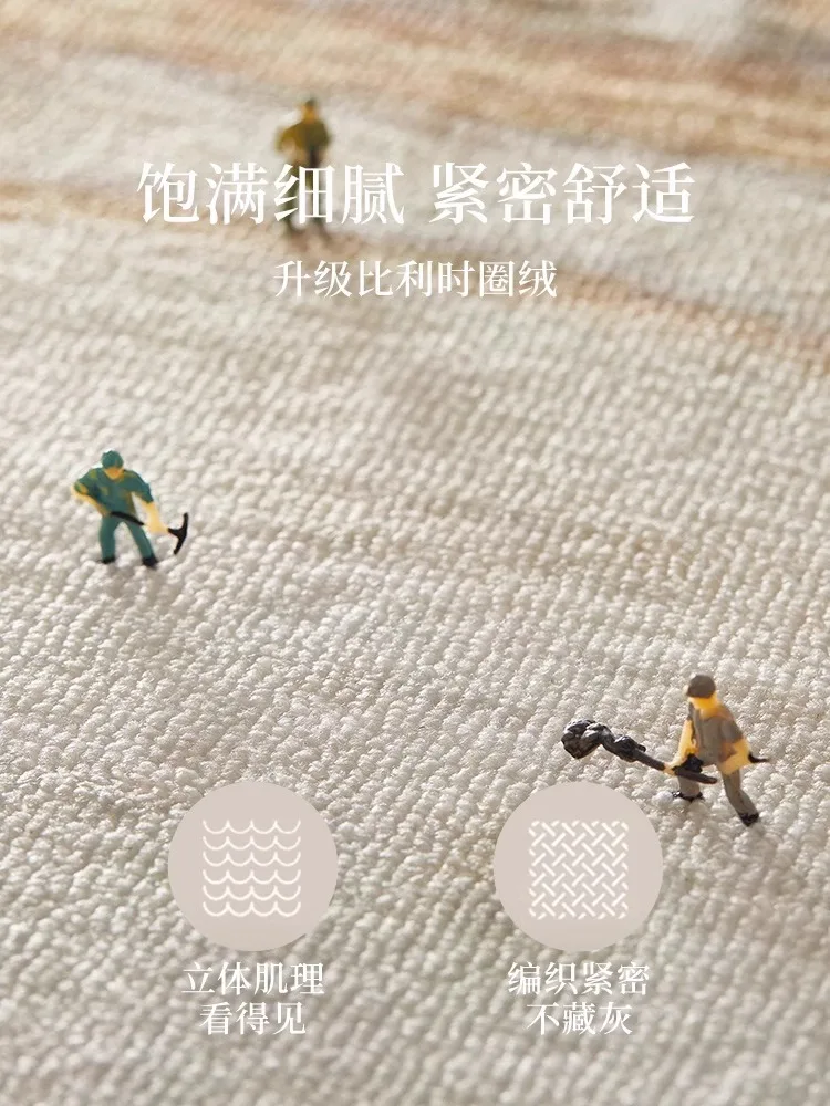 Round Living Room Carpet Retro Geometric Bedroom Soft Rug Large Area Home Decoration High-end Sofa Coffee Table Floor Mats Ковер