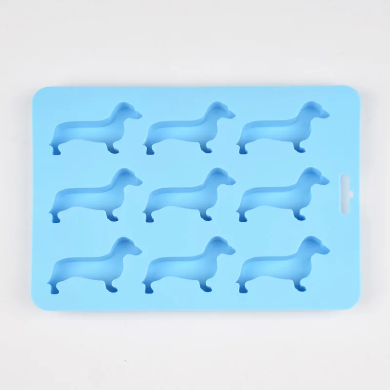 3D Dachshund Chocolate Cake Mold Beer Ice Cubes Party DIY Fudge Baking and Cooking Decoration silicone ice cube maker ice maker