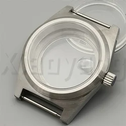38MM Stainless Steel Watch Case with Sapphire Coated Glass - Available in Silver, Rose Gold, and Black - Miyota9015 (Silver flat 3)