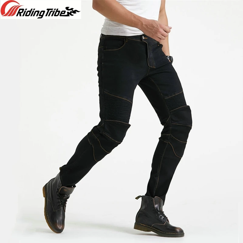 

Men Pants High elasticity Motorcycle Motorbike Riding Protective Trousers Motocross Jeans with Hip Protector and Kneepads HP-11