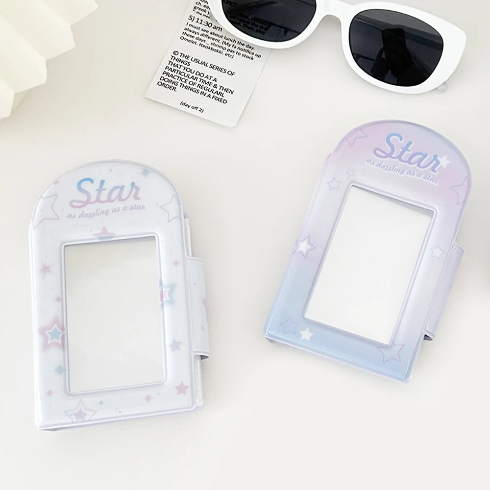 

3 Inch Mini Cartoon Photo Album Square Hollow Card Album Cute With Buckle Photocard Storage Book Star Chasing Card Holder