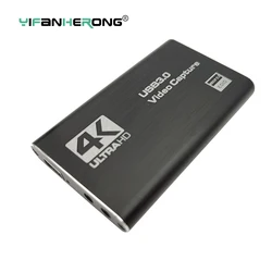 4K USB 3.0 Video Capture Card HDMI-Compatible 1080P HD Video Recorder Grabber For OBS Capturing Game Card Live