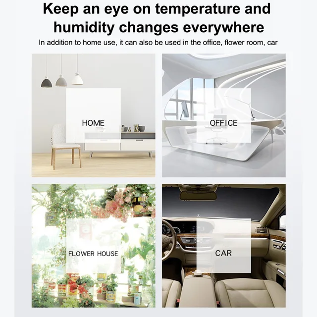 Ébresztőóra Hőmérséklete Lcd Hőmérő Higrómer Hálószoba Akkumulátorral Működtetett Fali Dátum Naptár Iroda - Image 5