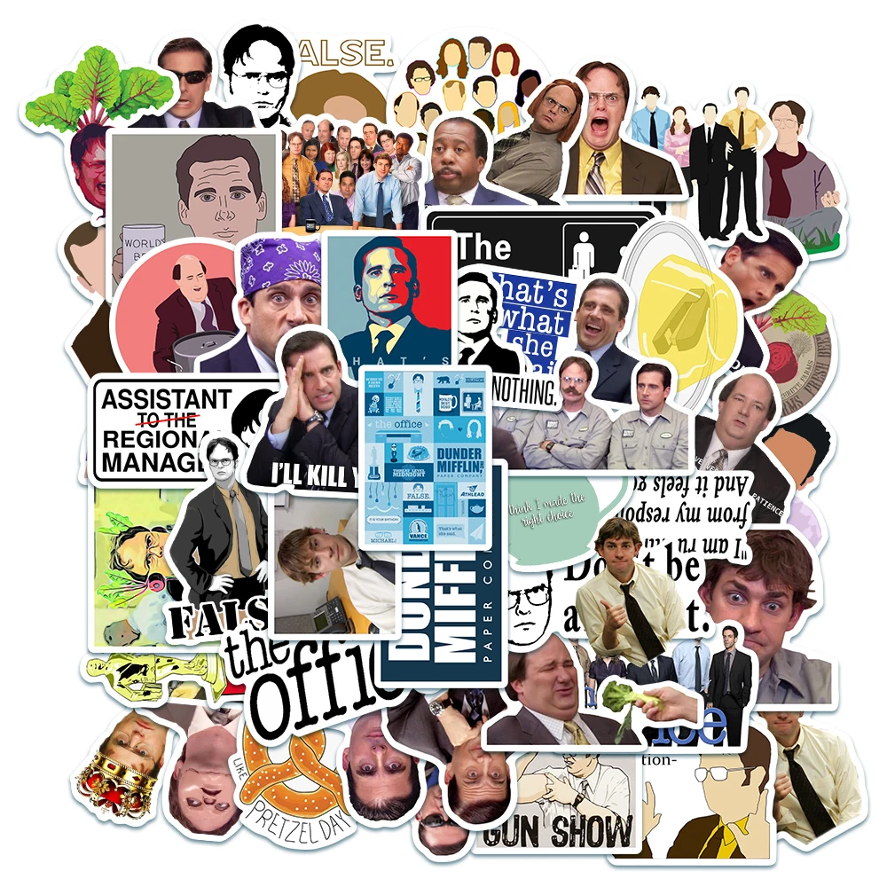10/30/50PCS Funny The Office Cartoon Stickers TV Show DIY Motorcycle Travel Luggage Guitar Skateboard Classic Toy Sticker Gift 2
